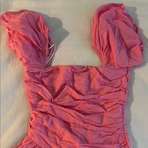 Pink Puff Sleeve Dress